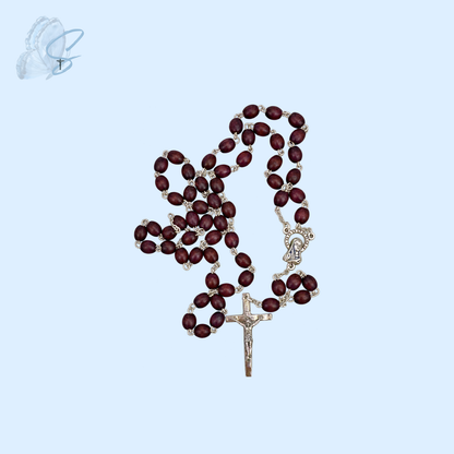 Wooden Rosary | Black or Dark Burgundy