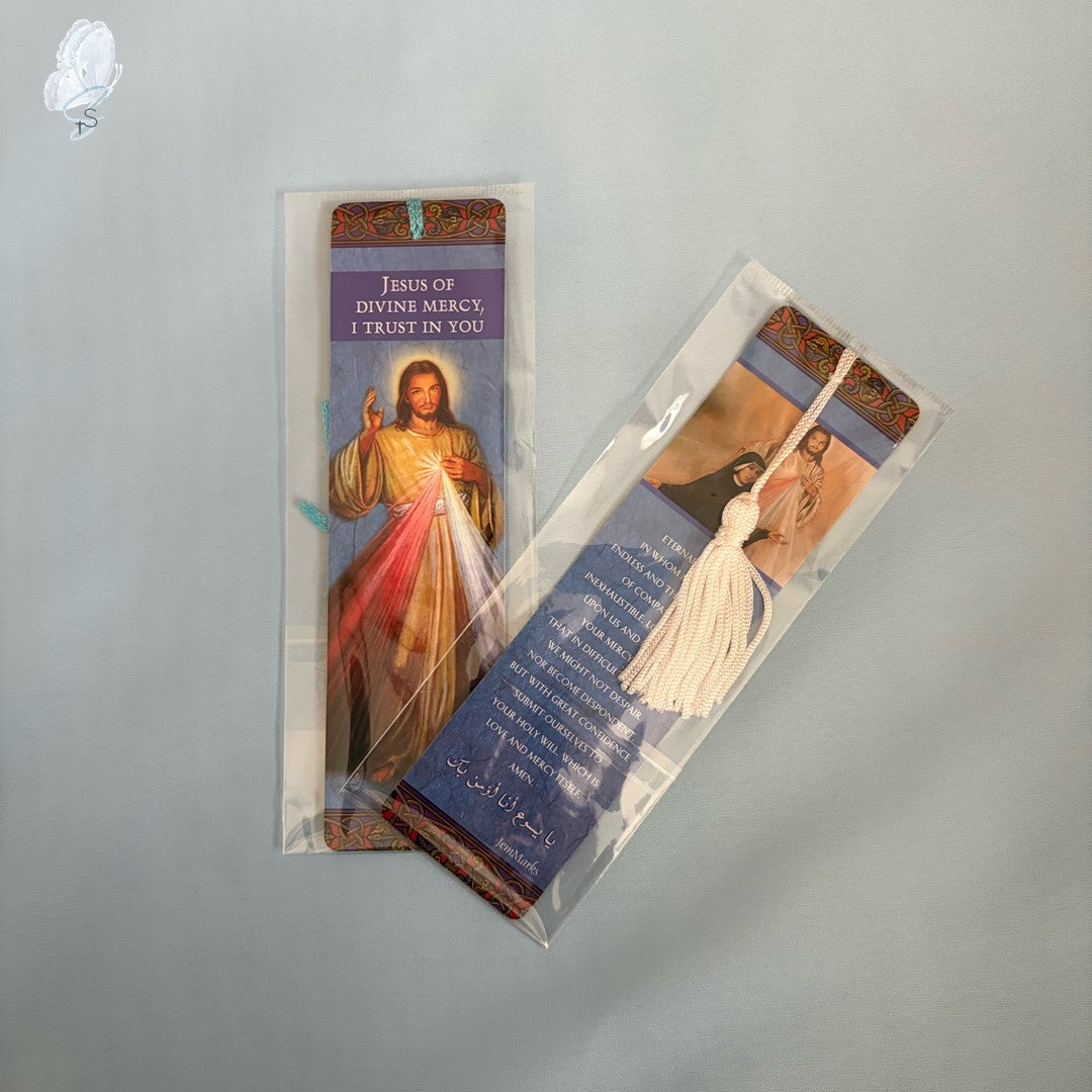 Catholic Devotional Bookmark | Gloss Card with Tassel