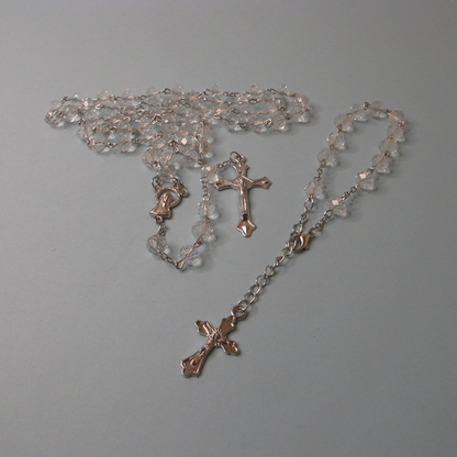 Crystal Rosary and Bracelet Set
