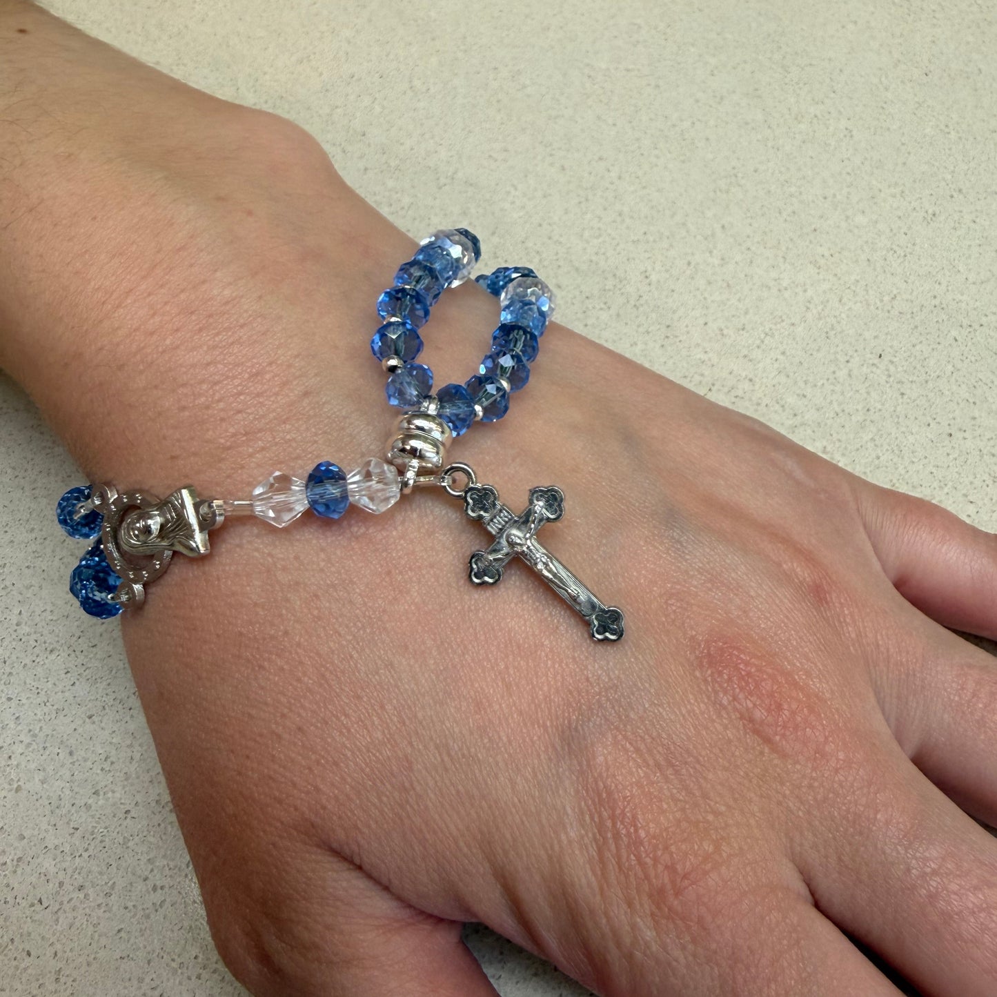 The Carina Magnetic Rosary Bracelet | Full 5 decade Rosary Bracelet