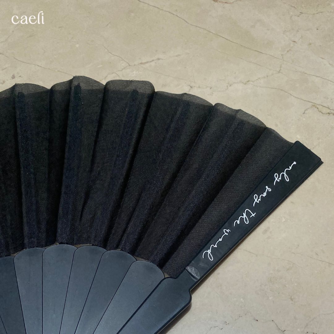 Hand-Held Fans for Mass | Black or White | 'Only Say the Word and My Soul Shall Be Healed'