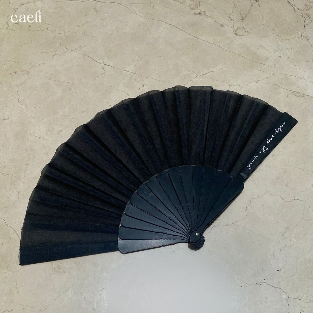 Hand-Held Fans for Mass | Black or White | 'Only Say the Word and My Soul Shall Be Healed'