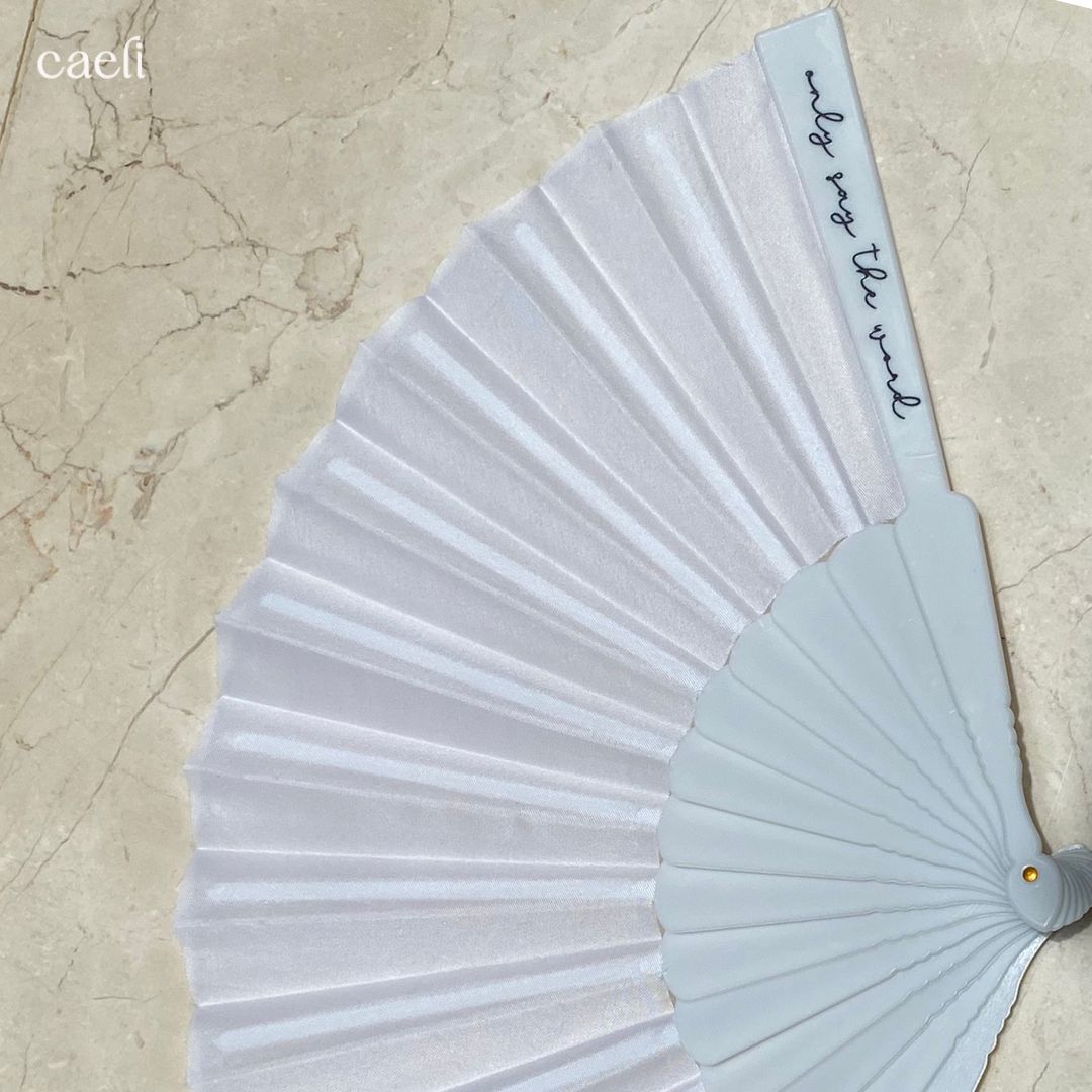 Hand-Held Fans for Mass | Black or White | 'Only Say the Word and My Soul Shall Be Healed'