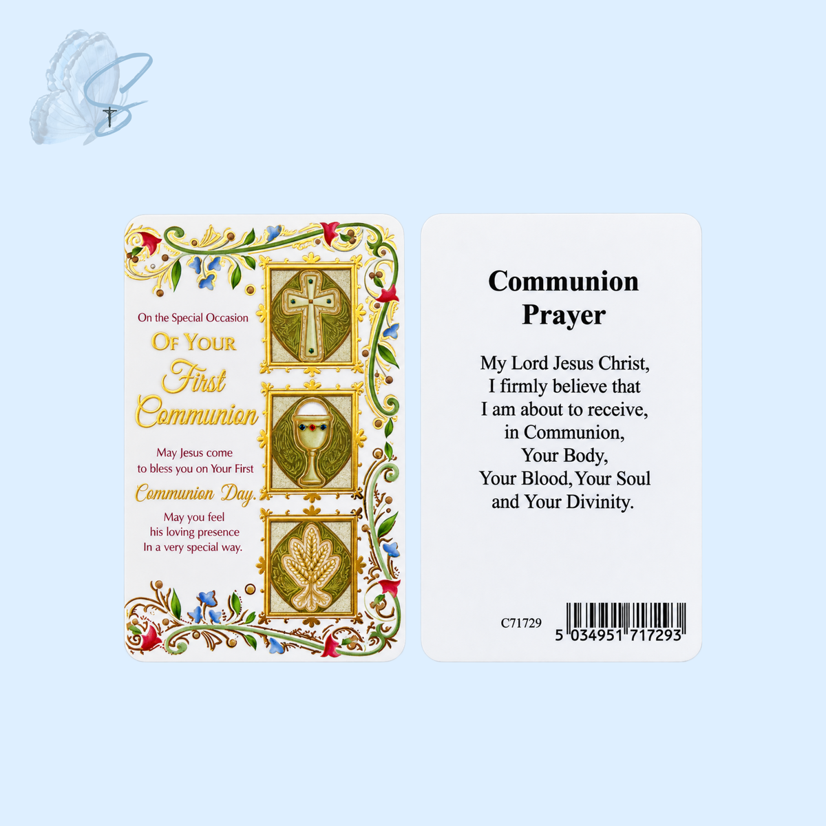 Traditional Catholic Prayer Card