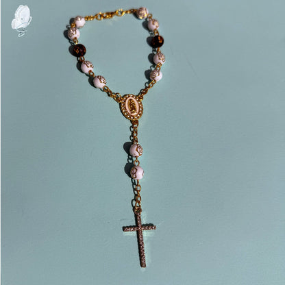 Rose Design Car Rosary