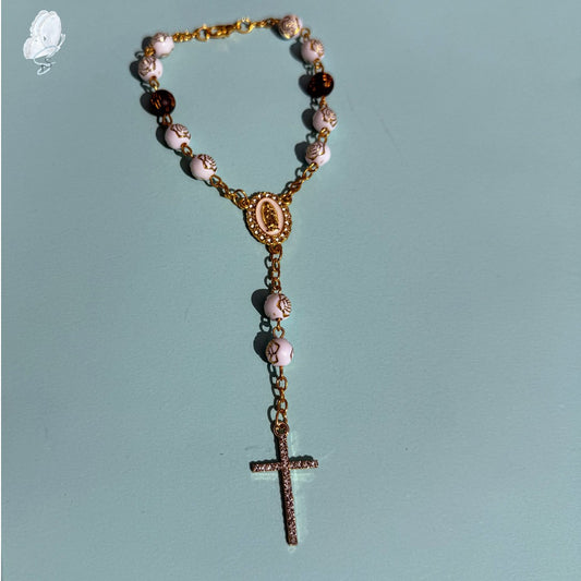 Rose Design Car Rosary