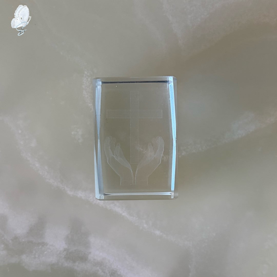 Bubblegram | Hands Holding Cross Ornament