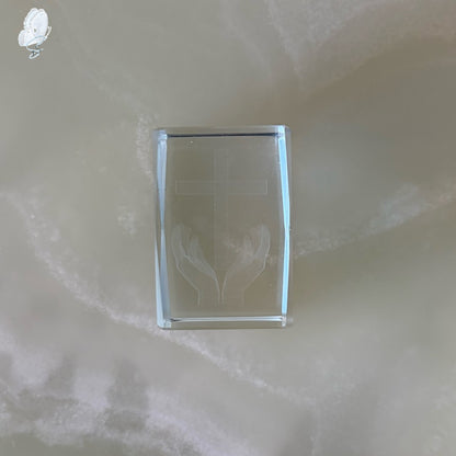 Bubblegram | Hands Holding Cross Ornament