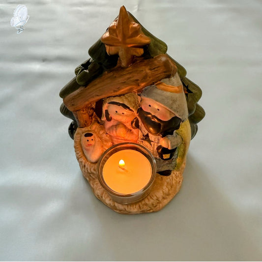 Holy Family Christmas Candleholder