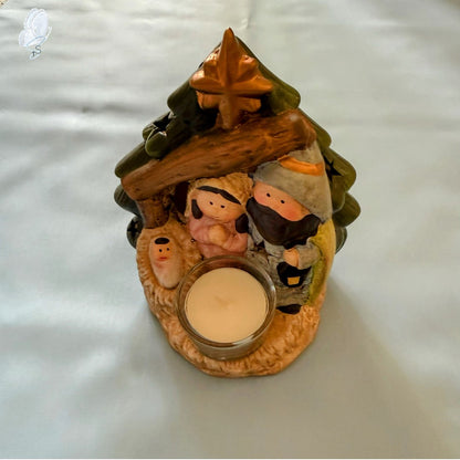 Holy Family Christmas Candleholder