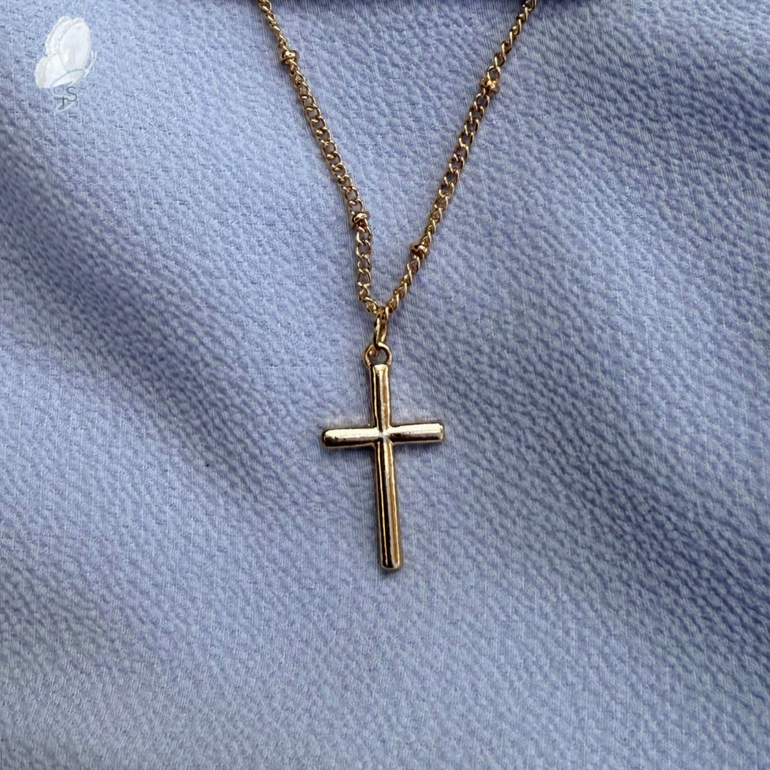 Gold Costume Jewellery Necklaces with Cross Pendants