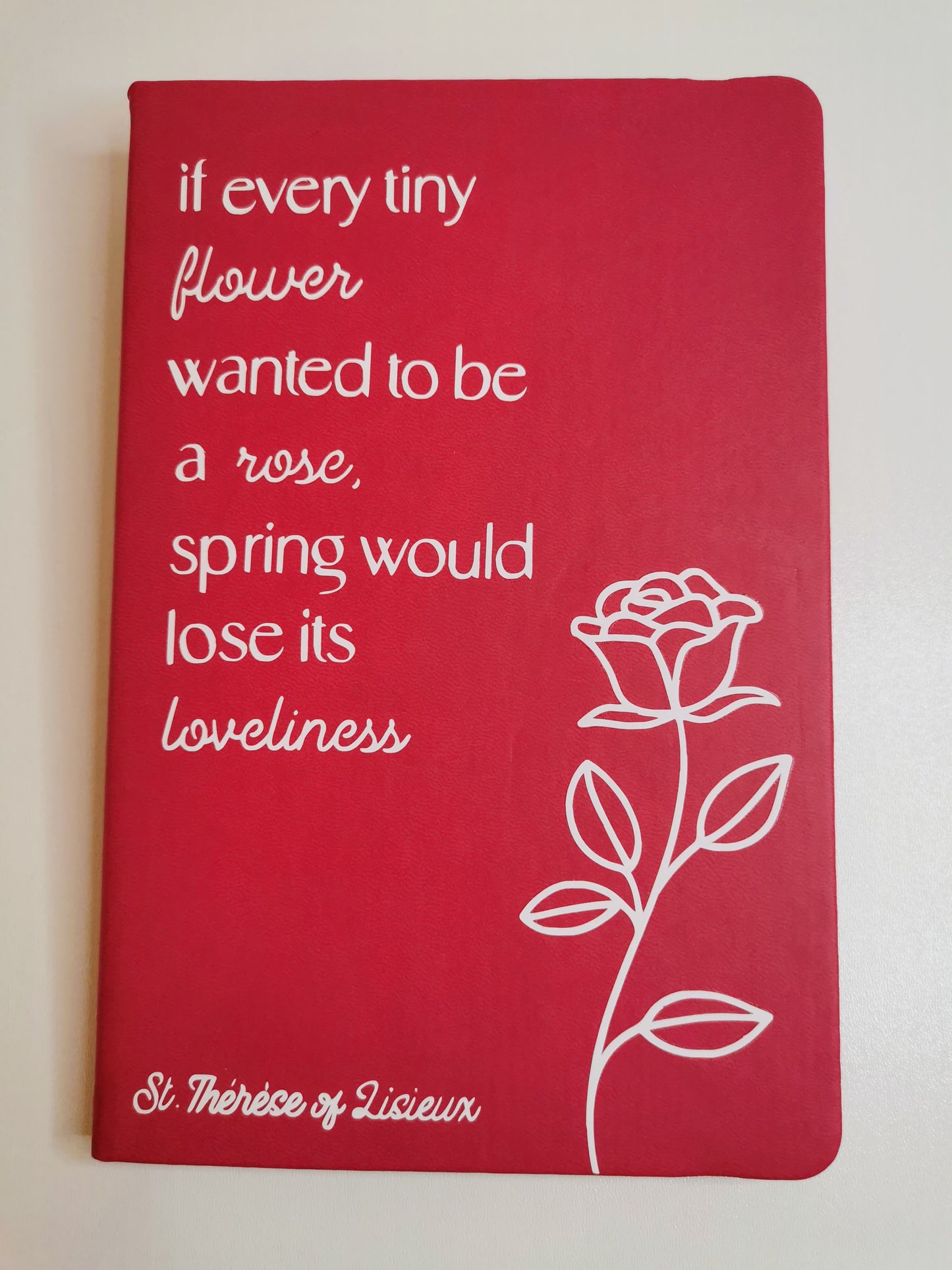 St. Thérèse of Lisieux - Flower Quote | A5 Notebook | Personalisation Available