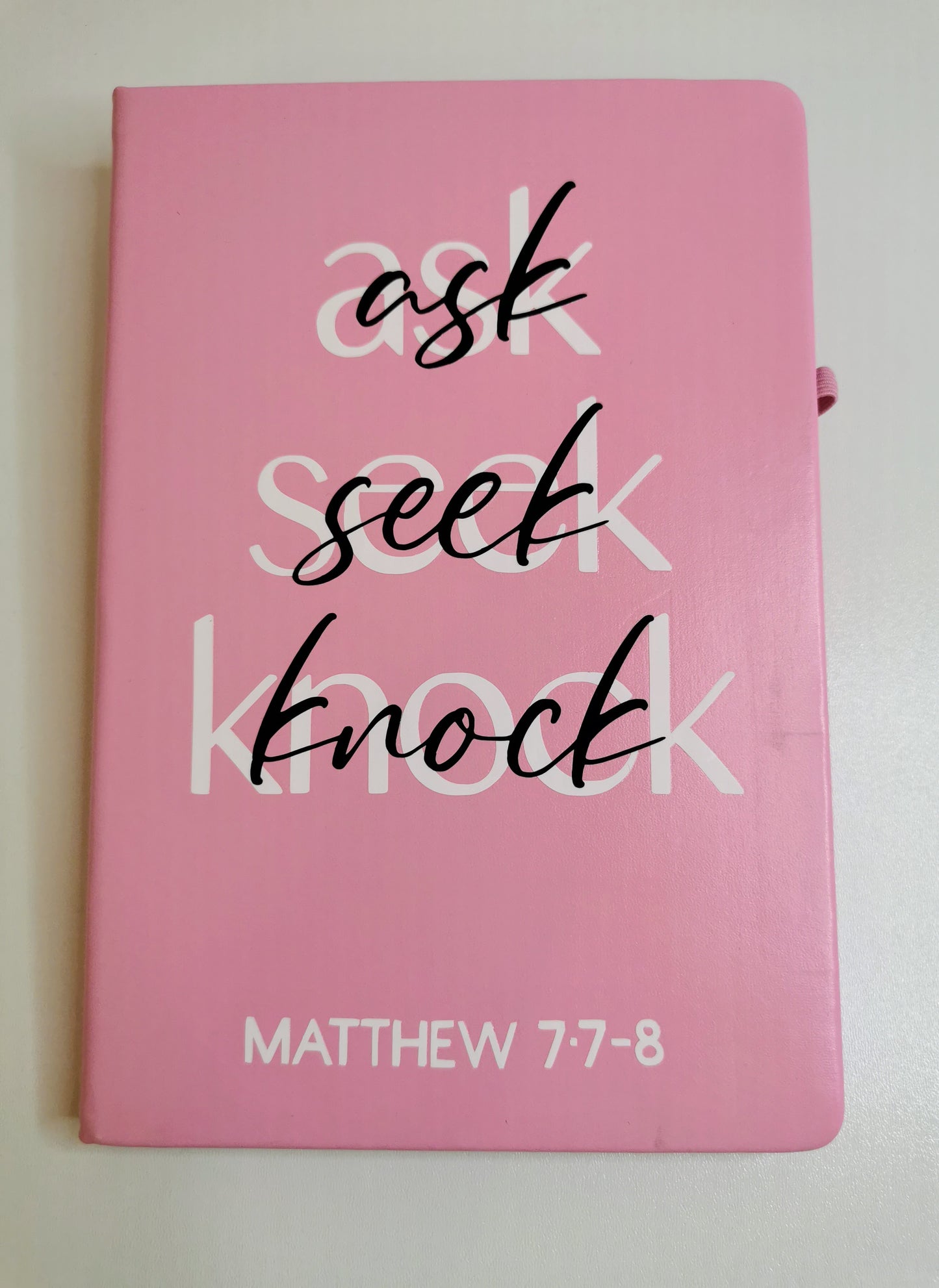 Matthew 7:7-8 Ask, Seek, Knock | A5 Notebook