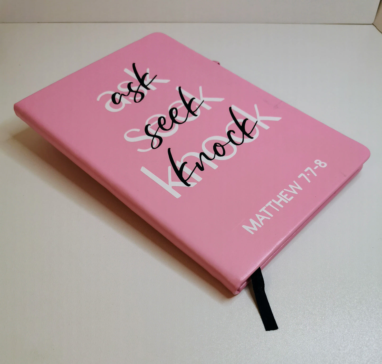 Matthew 7:7-8 Ask, Seek, Knock | A5 Notebook