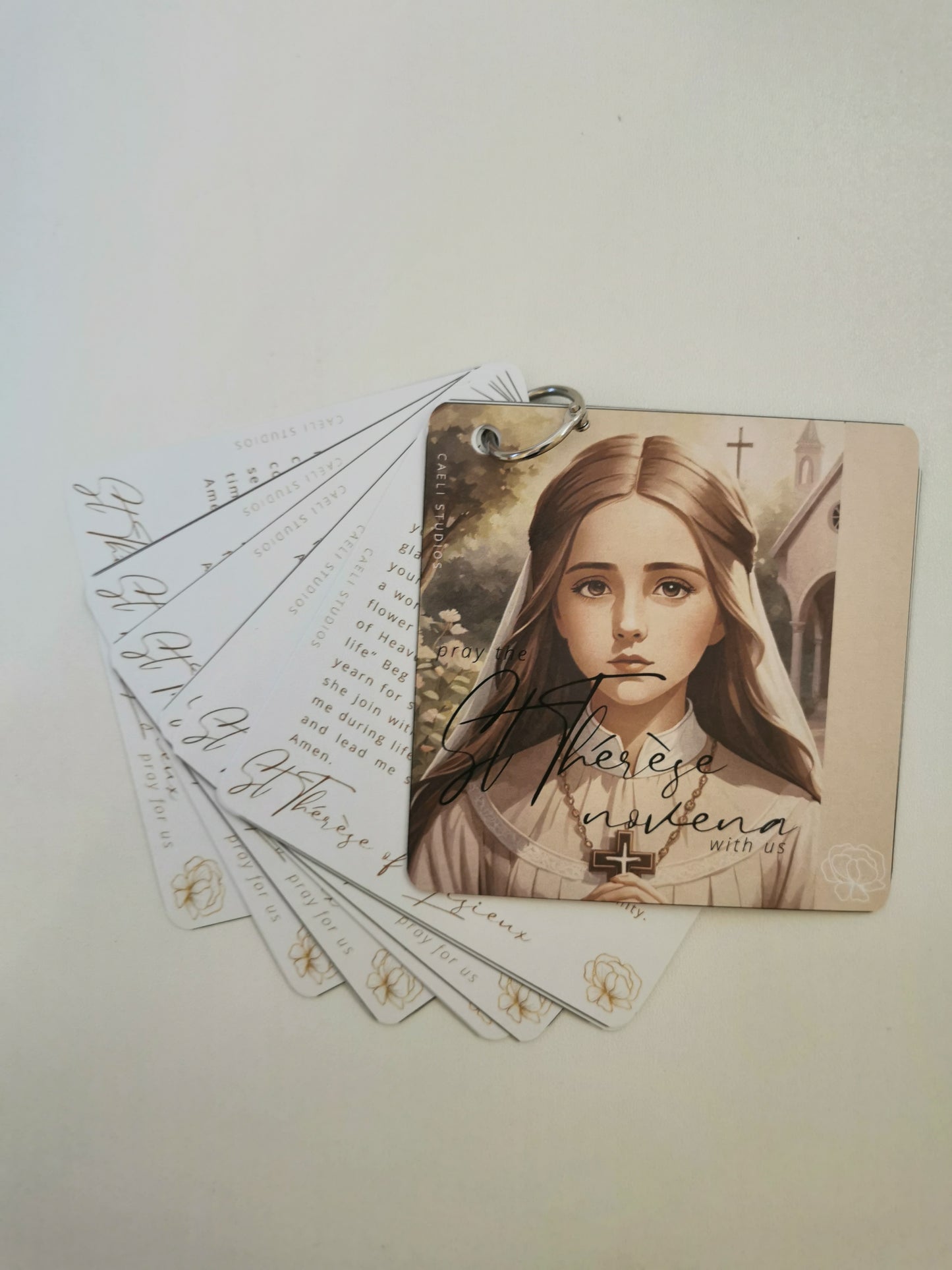 Pocket Prayers St. Thérèse of Lisieux Novena Booklet | 9-Day Prayer Guide with Binding Ring | Compact and Portable