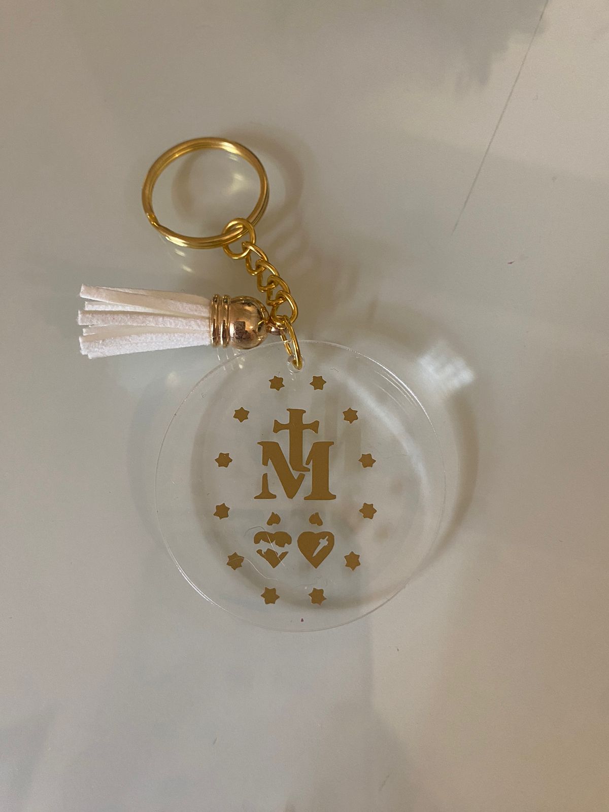 Miraculous Medal Acrylic Keychain | Catholic Acrylic Keyring | Marian Devotion | St Catherine Laboure