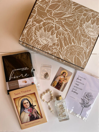 SAINT BOX: The Little Way Gift Box | Midi St Thérèse of Lisieux Gift Box | Confirmation Gift