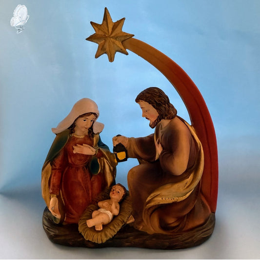 14-cm Nativity Scene - Holy Family with Shooting Star