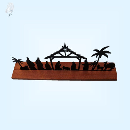 Nativity Set - Metal and Wood