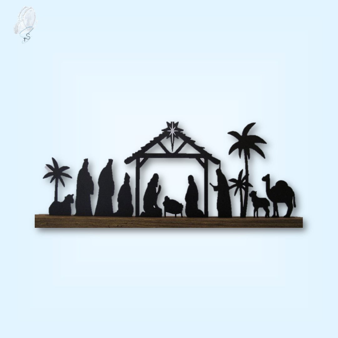Nativity Set - Metal and Wood