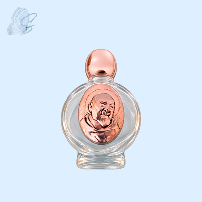 Glass Holy Water Bottle with Silver Lid – Elegant Keepsake