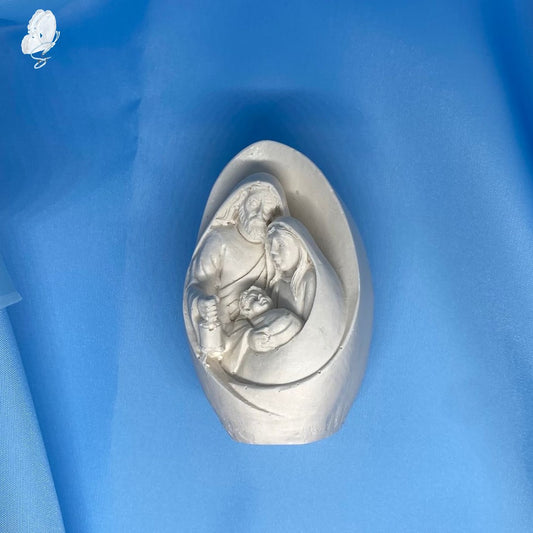 Portugal Drop: Holy Family Oval Jesmonite Statue