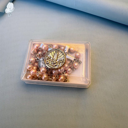 Portugal Drop: Fatima Rosary with Pale Pink Beads