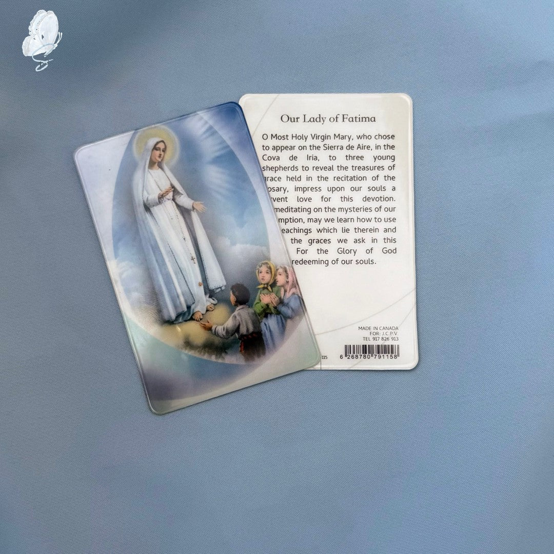 Portugal Drop: Prayer Card – Our Lady of Fatima (English)