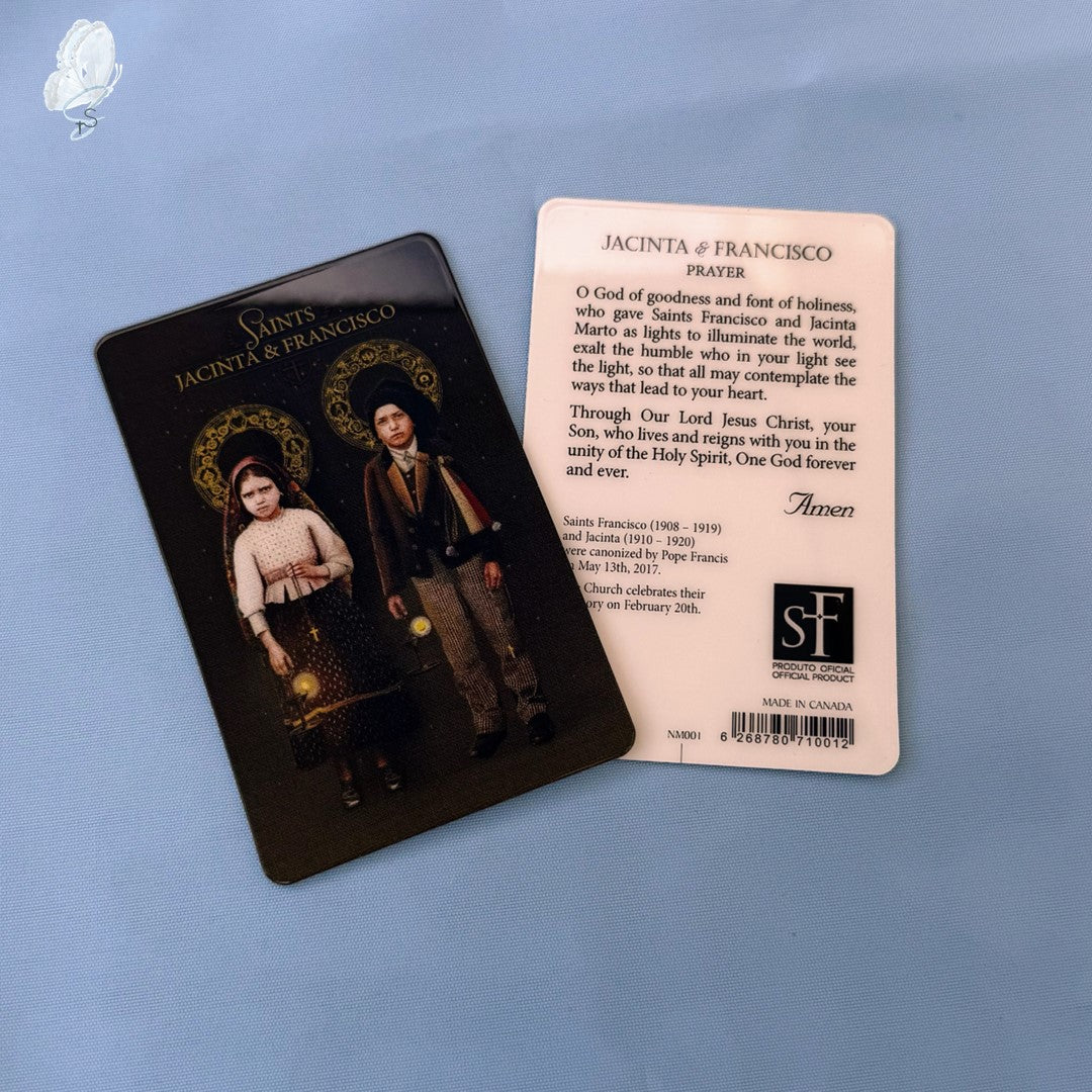 Portugal Drop: Prayer Card – Saints Jacinta and Francisco (English)