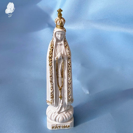 Portugal Drop: Our Lady of Fatima Statue – White with Gold Accents