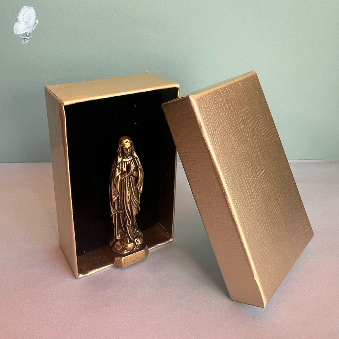 Vintage Brass Mary Statue