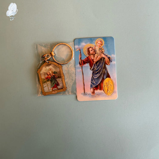 St Christopher Keyring with Motorist’s Prayer