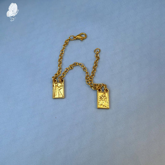 Golden Bracelet Scapular (Our Lady of Mt Carmel/St Simon)