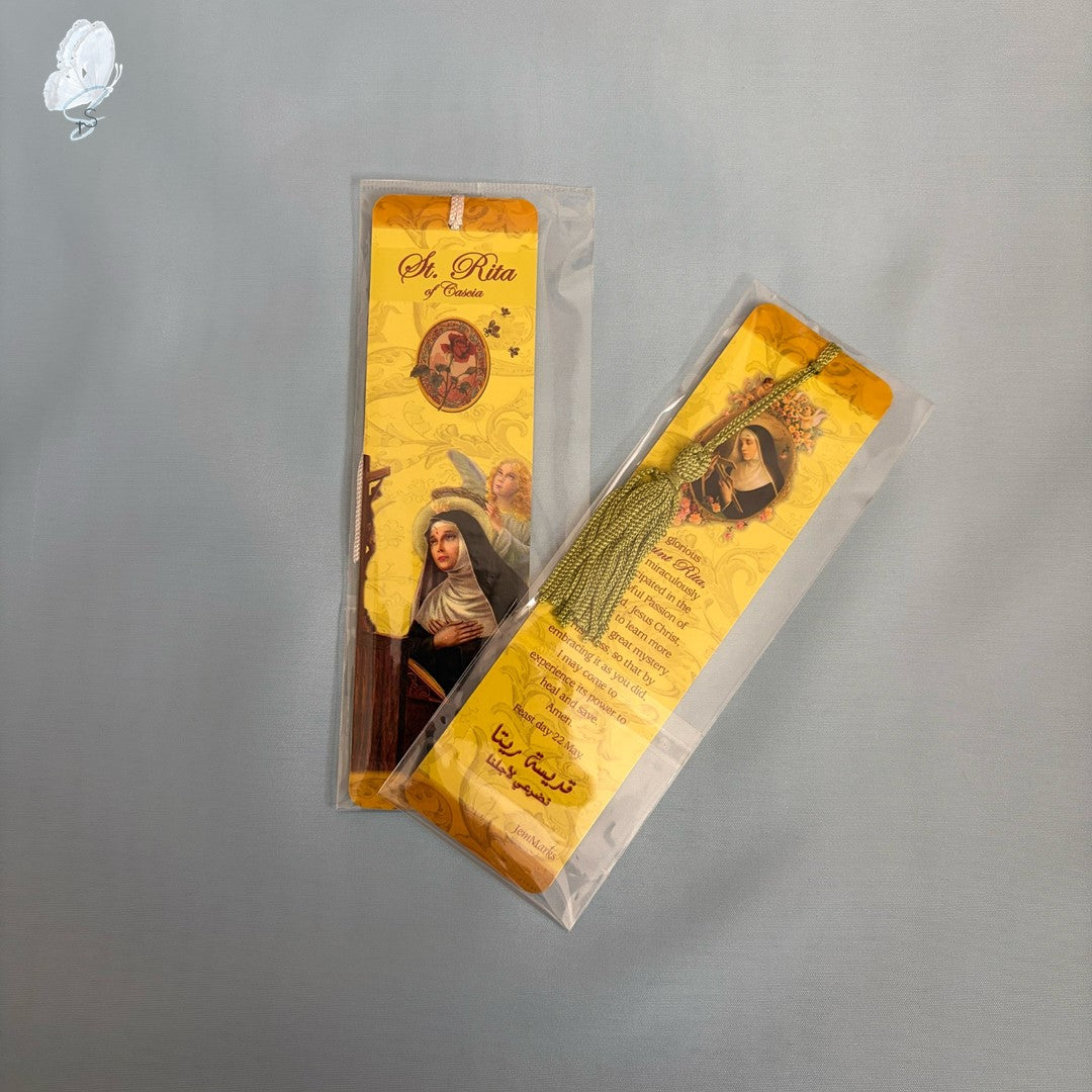 Catholic Saint Bookmark | Gloss Card with Tassel