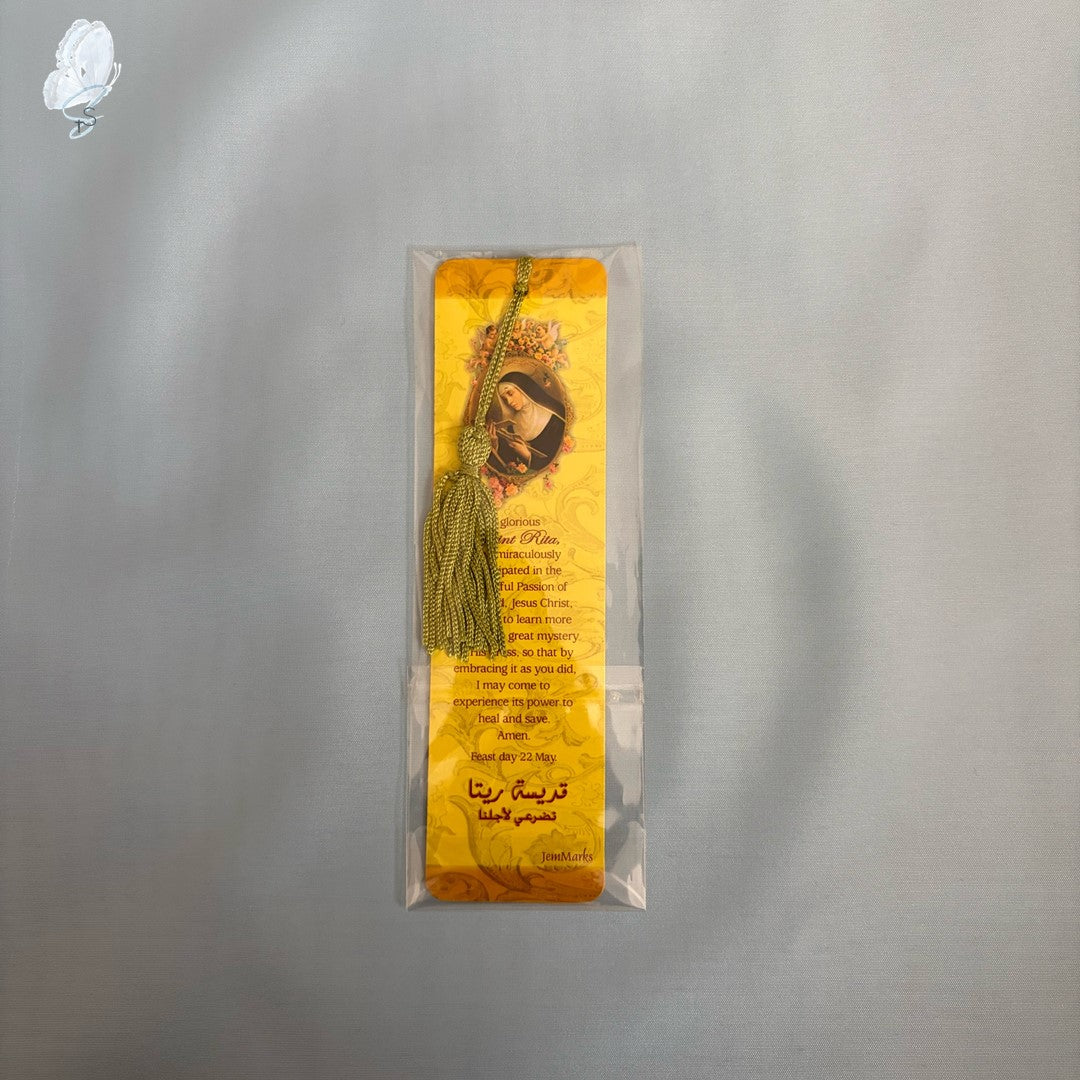 Catholic Saint Bookmark | Gloss Card with Tassel