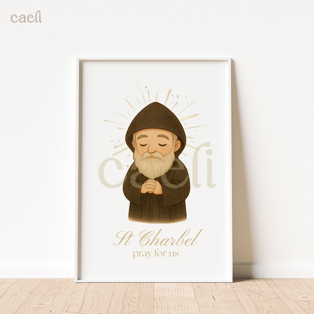 Holy Heroes Cartoon Saints Wall Art | Pick your favourite Saint! | A4 Wall Art