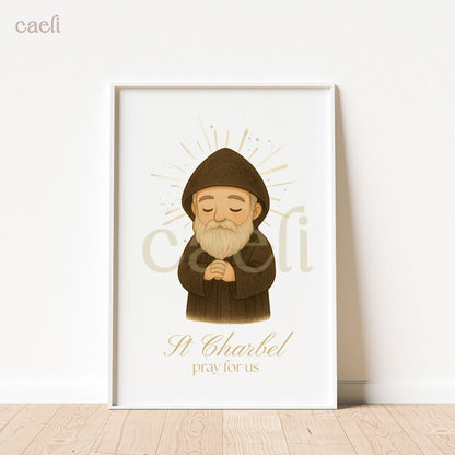Holy Heroes Cartoon Saints Wall Art | Pick your favourite Saint! | A4 Wall Art