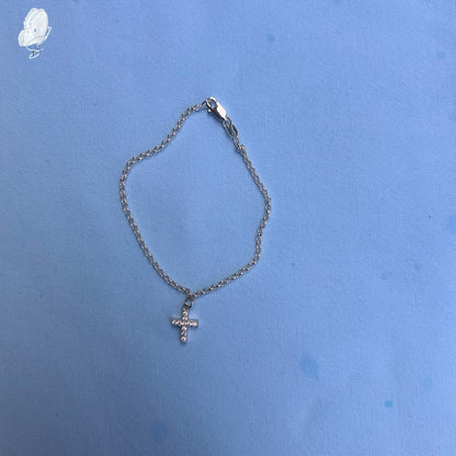 Sterling Silver Bracelets with Cross or Crucifix