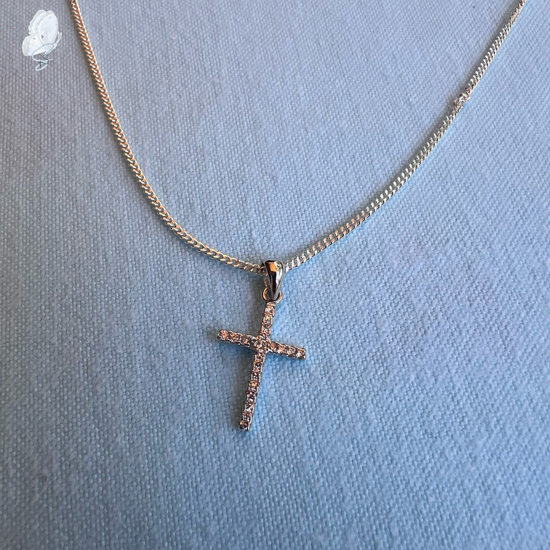 Sterling Silver Necklace with Cross