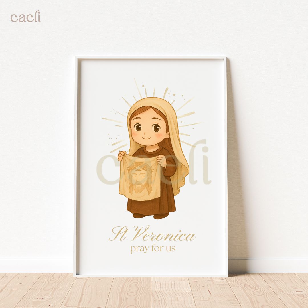 Holy Heroes Cartoon Saints Wall Art | Pick your favourite Saint! | A4 Wall Art