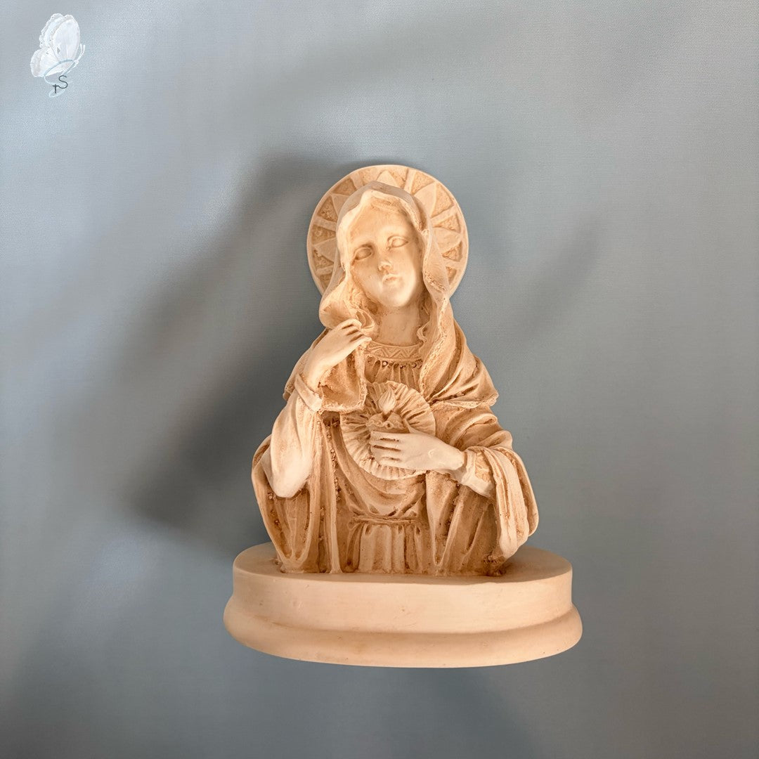 Immaculate Heart of Mary Statue | Antique White Finish