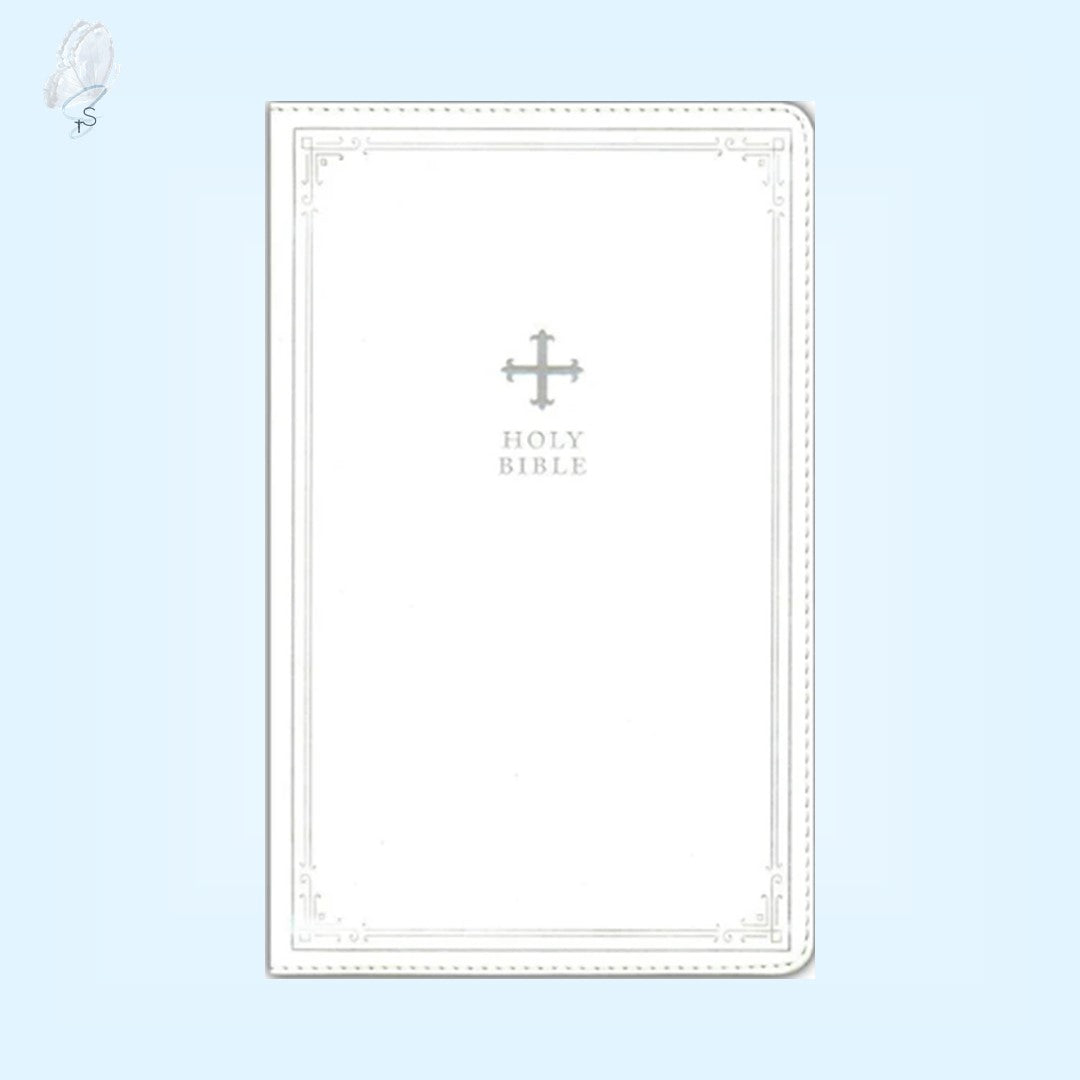 White NRSV Catholic Bible (Imitation Leather)