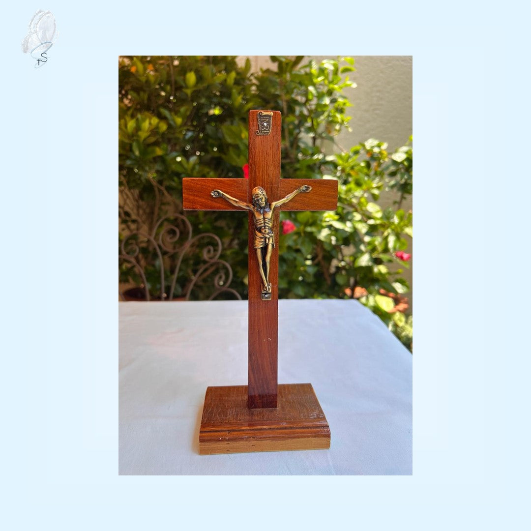 Wooden Crucifix with Base
