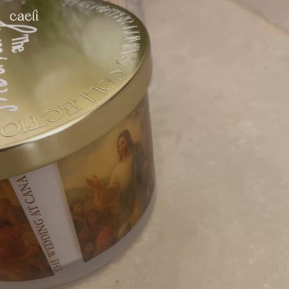 Luminous Mysteries Candle | Mater Luminis Collection | Visio Divina Art Candle | Mysteries of the Rosary Candle