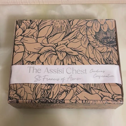 SAINT BOX: Assisi Chest Gift Box |  Midi St Francis of Assisi Gift Box | Confirmation Gift Set