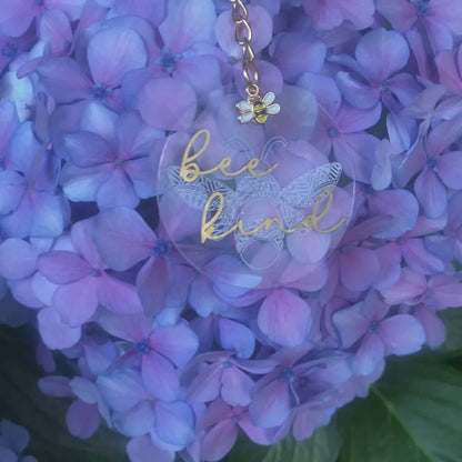 Busy Bee Collection | Bee Kind Acrylic Key Ring | Christian Acrylic Keychain