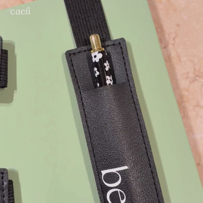 Pen Holder | Black Faux Leather | Be not afraid | Be still and know