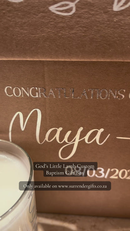 BAPTISM: God's Little Lamb Baptism Gift Box | Large Christening Gift Box | Personalised Gift Baby Boy Baptism | Baby Girl Baptism