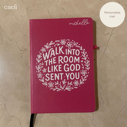 Walk into the room notebook | A5 Notebook | Personalisation Available | Multiple Colour Options